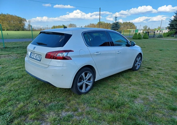 Peugeot 308 cena 51900 przebieg: 164000, rok produkcji 2017 z Poddębice małe 106